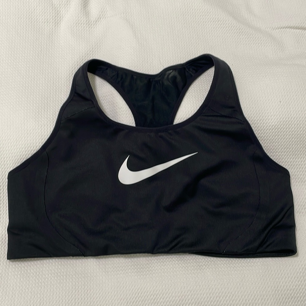 Black Nike mesh back sports bra